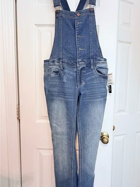 Women's Blue Denim Overalls Jeans - Classic Wash